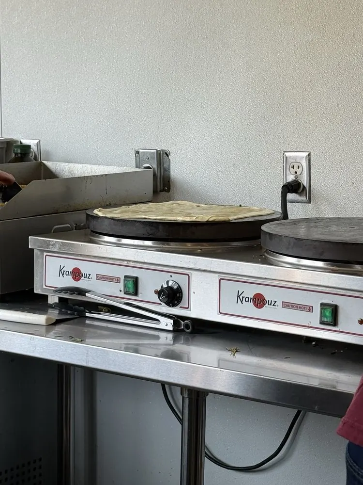 Malawi bread on the griddle